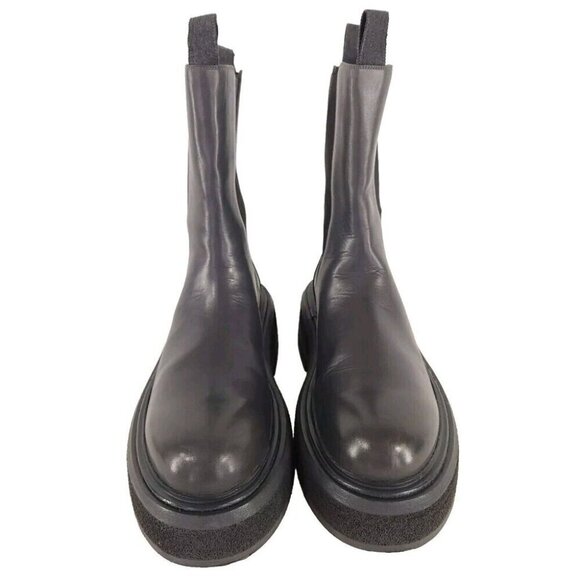 Marsell Zuccone Tronchetto Elast Chelsea Beatle Boots 37.5 7.5 Womens Lead Gray - Picture 4 of 14